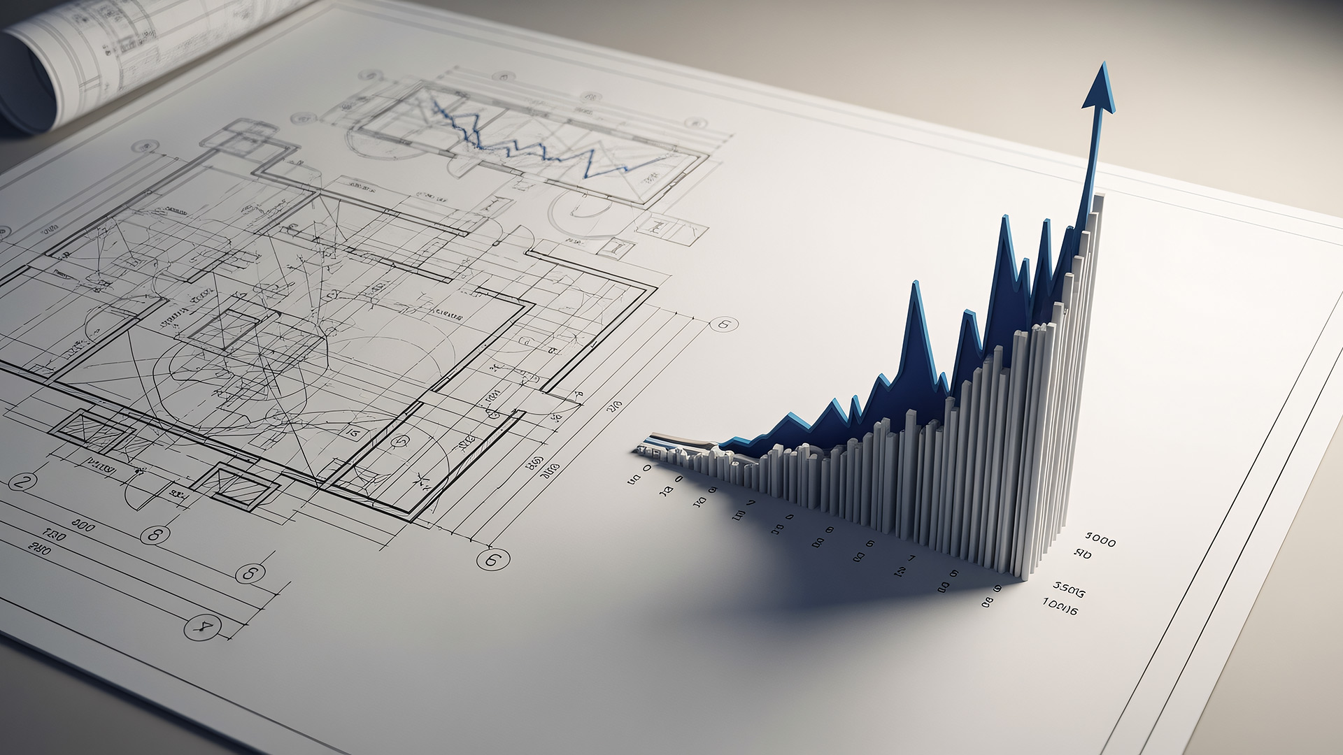 A black and white photo of a torn architectural blueprint, shattered into pieces on a dark surface, symbolizing a strategic communication failure.