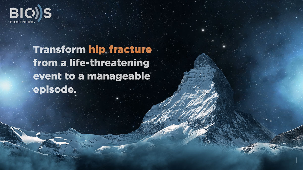 BIOS Biosensing Investor Presentation – Slide showcasing how BIOS technology turns critical injuries into manageable recovery processes.