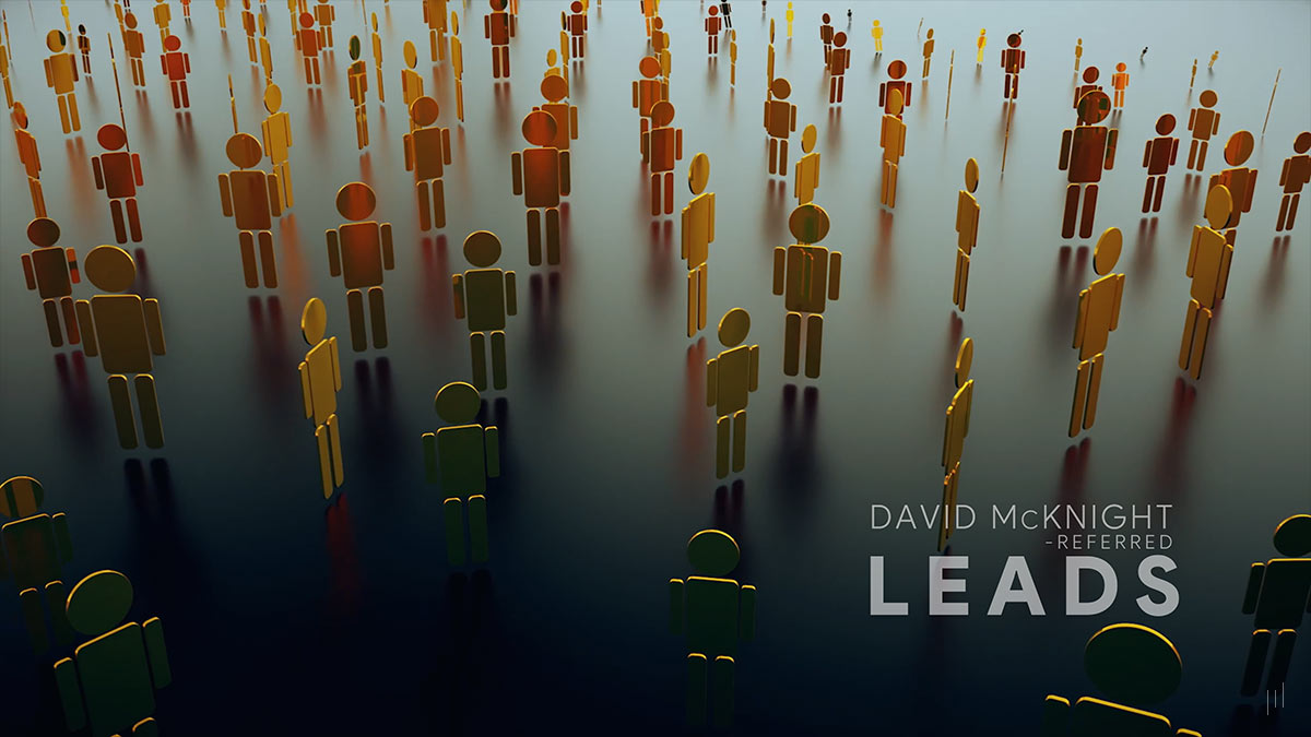 The Power of Referred Leads – Slide highlighting David McKnight’s insights on leveraging referred leads for financial advisory success.